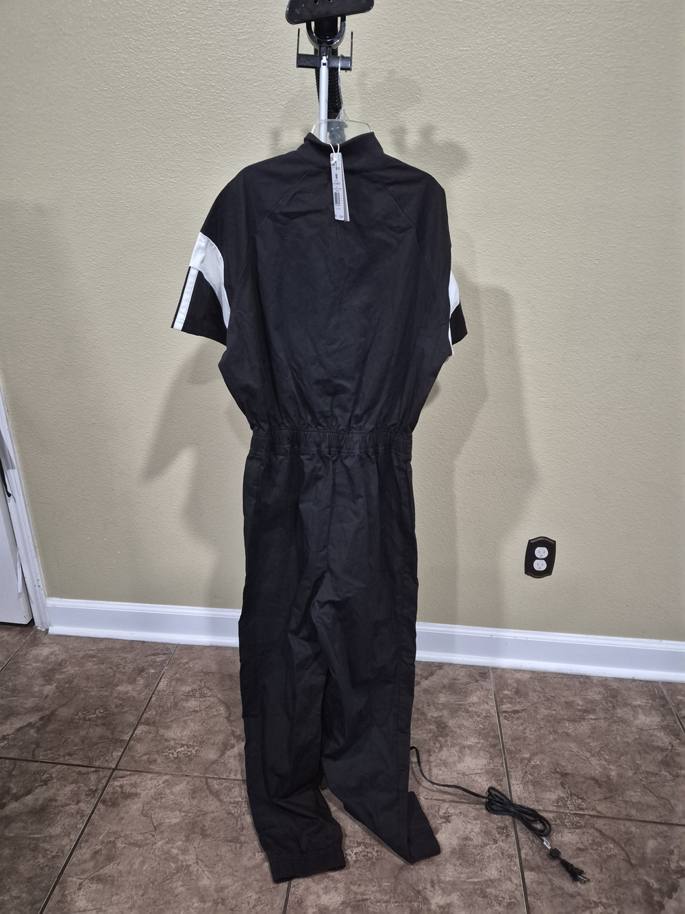 Adidas Women's Tiro Black and White One-Piece Jumpsuit Size M - Picture 2 of 6
